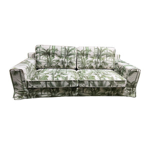 Lusso Slip Cover 3 Seat Sofa - Green Fern