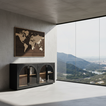 Luca Arc Sideboard 180cm - Black