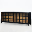 Lorient Sideboard 216cm in black ash with natural interior