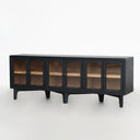 Havana Sideboard 220cm in black ash with natural interior