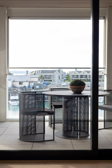 Kristina Dam Bauhaus Dining Table, detail of the powder coated finish