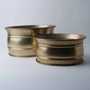 Aluminium Oval Planter Small Champagne