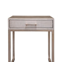 CLARENCE Side Table w/1 Drawer - Silver Linen