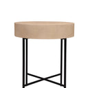 CLARENCE Enola Round Side Table - Antique Ivory Shagreen