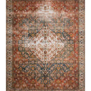 Layla Rug LAY-05 in Ocean/Multi, a large power-loomed polyester rug with a traditional pattern