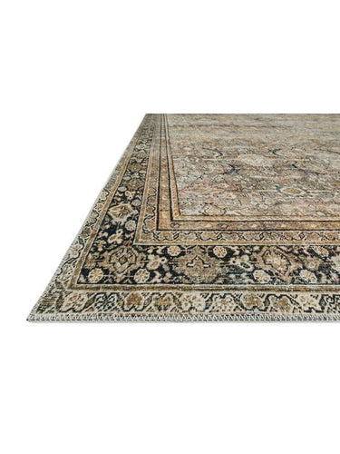 Layla Runner Rug LAY-03 - Olive/Charcoal - 76x366cm