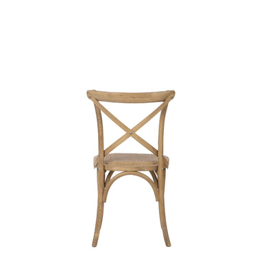 Provincial Cross Back Dining Chairs - History Oak