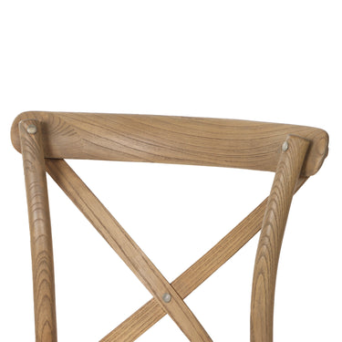 Provincial Cross Back Dining Chairs - History Oak