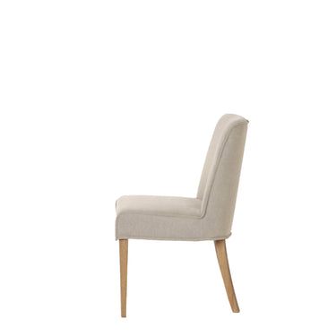 Bianca Dining Chair - Greige Fabric with Oak Frame