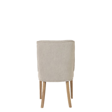 Bianca Dining Chair - Greige Fabric with Oak Frame