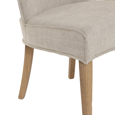 Bianca Dining Chair - Greige Fabric with Oak Frame