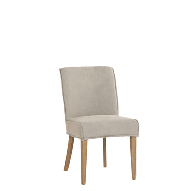 Bianca Dining Chair - Greige Fabric with Oak Frame