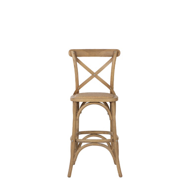 Provincial Cross back Counter Stool - History Oak