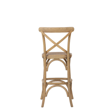Provincial Cross back Counter Stool - History Oak