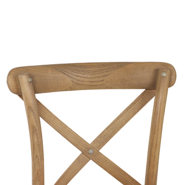 Provincial Cross back Counter Stool - History Oak