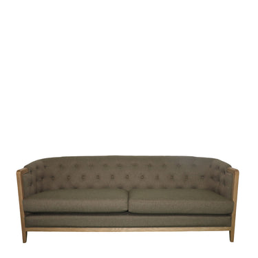 Regal 3 Seater Sofa - Dark Coffee / History Oak