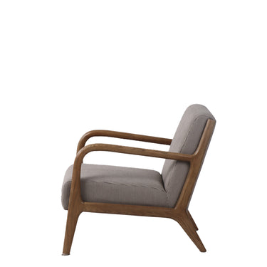 Luca Occasional Chair - Black & Natural Pin Stripe / Black