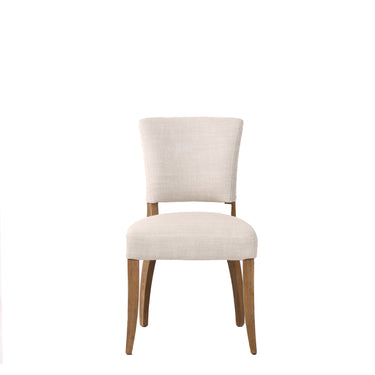 Belle Fabric Dining Chair - Antique White / History Oak
