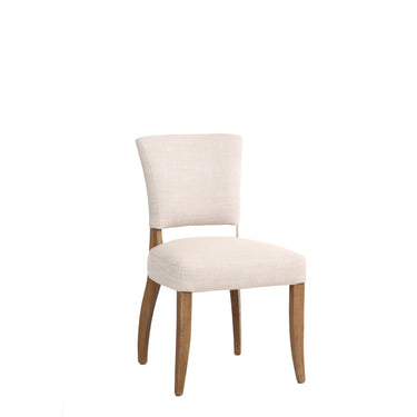 Belle Fabric Dining Chair - Antique White / History Oak