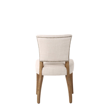 Belle Fabric Dining Chair - Antique White / History Oak