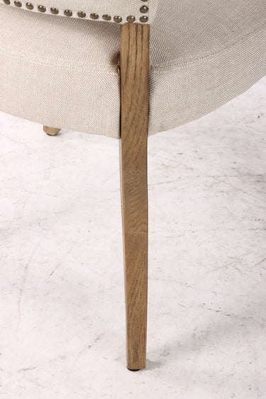 Belle Fabric Dining Chair - Antique White / History Oak