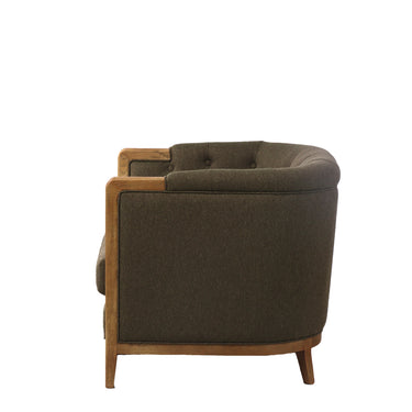 Regal 1 Seater Sofa - Dark Coffee / History Oak