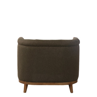 Regal 1 Seater Sofa - Dark Coffee / History Oak