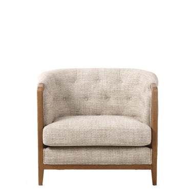 Regal 1 Seater Sofa - Natural Weave / History Oak