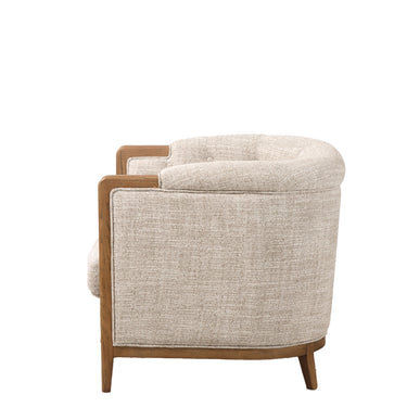 Regal 1 Seater Sofa - Natural Weave / History Oak
