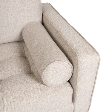 Loft 3 Seater Sofa - Sand Fabric with Oak Legs