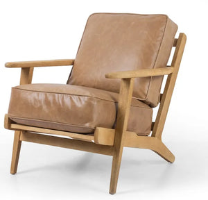 Lodge Leather Armchair - Camel