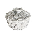 Matte White Petal Trinket Box side