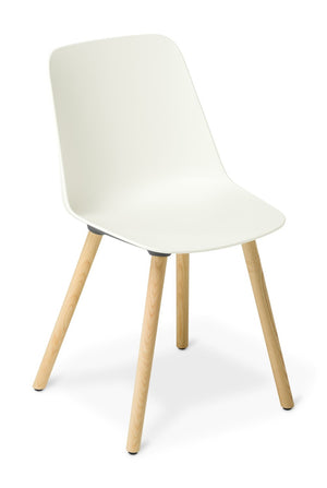 Max Timber Legs Chair - White