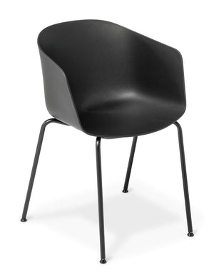 Max Tub 4 Leg Chair - Black