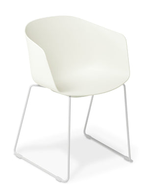 Max Tub Sled Chair - White
