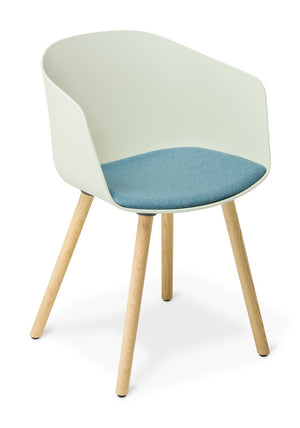 Max Tub Timber Legs Chair -Seat Upholstered