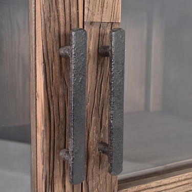 De Fluers Old Elm Arch Glass Cabinet - Old Elm