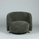 Harlow Swivel Chair in moss, full front view