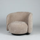 Harlow Swivel Chair in oatmeal polyester fabric
