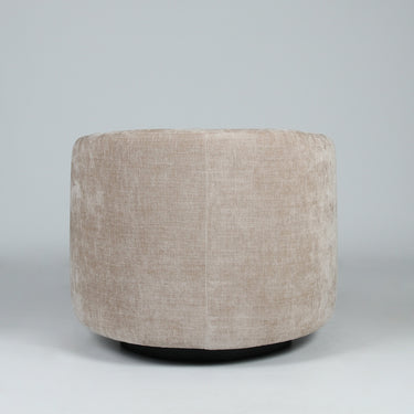 Harlow Swivel Chair in oatmeal, detail of the swivel base