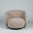 Harlow Swivel Chair in oatmeal, full front view