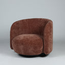 Harlow Swivel Chair in tobacco polyester fabric