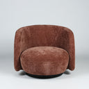 Harlow Swivel Chair in tobacco, full front view