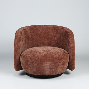 Harlow Swivel Chair in tobacco, full front view