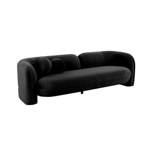 Seattle 3 Seat Sofa - Black Velvet