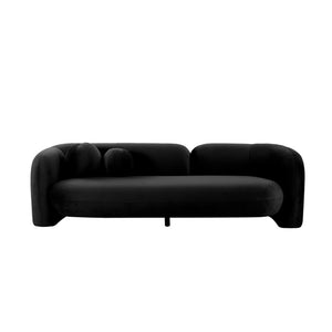 Seattle 3 Seat Sofa - Black Velvet