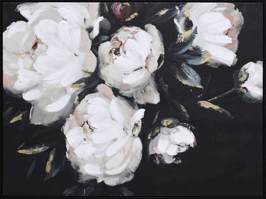 Peonies with Gold Foil Wall Art