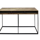 PURE Dakota console table in weathered reclaimed oak with slim metal frame