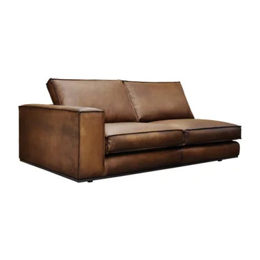 Senna Buffalo Leather Sofa 186 Left - Light Brown