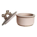 Pink & Gold Ribbon Trinket Box lid open